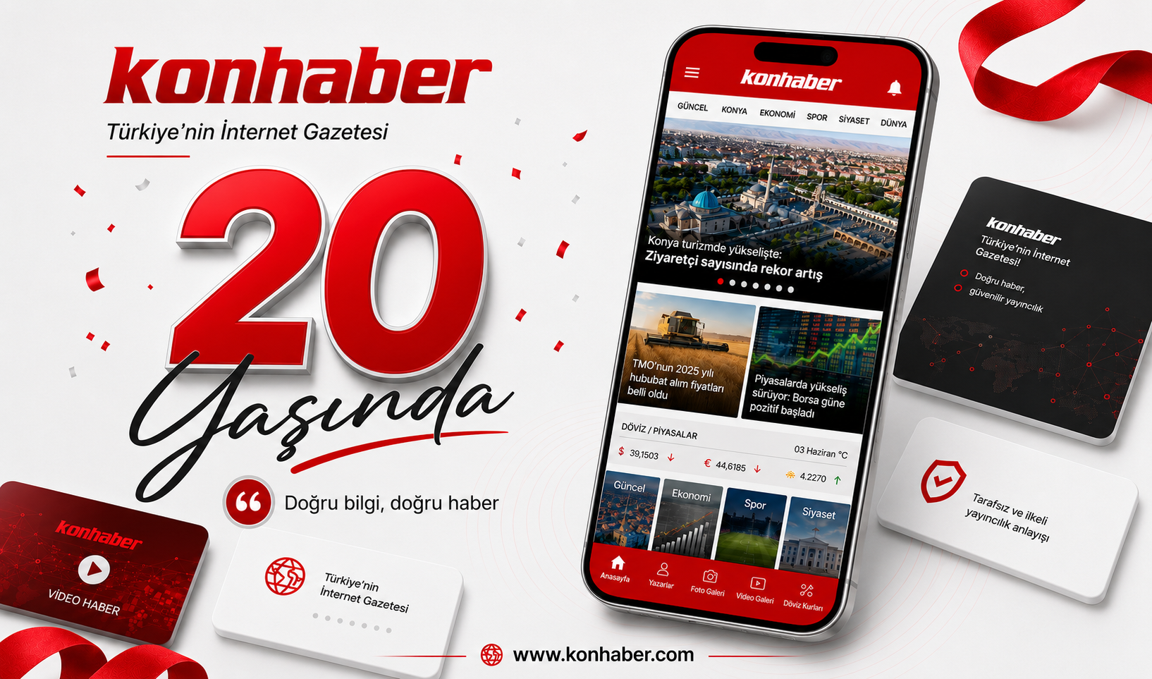 Yeni nesil medyanın Konya adresi konhaber.com 20 yaşında